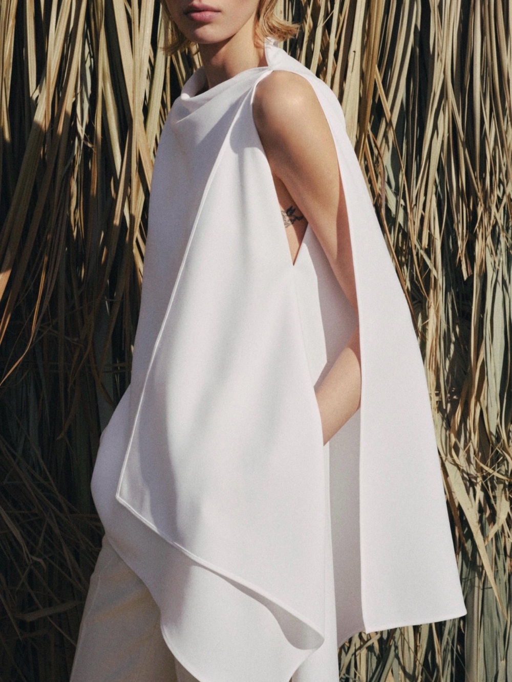 Nwt- zara- ZW COLLECTION ASYMMETRIC CAPE TOP-S